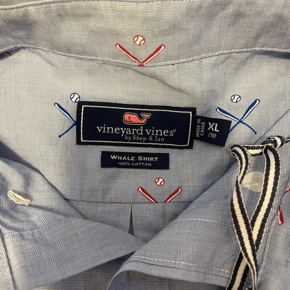 Vineyard Vines Button long sleeve Baseball XL 18 - Picture 3 of 4